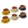 Set of Mugs with Saucers Versa Corin Ceramic (5 x 5,2 x 5 cm) (6 Piece