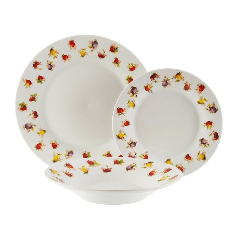 Assietes Versa Fruits Porcelaine (18 Pièces)