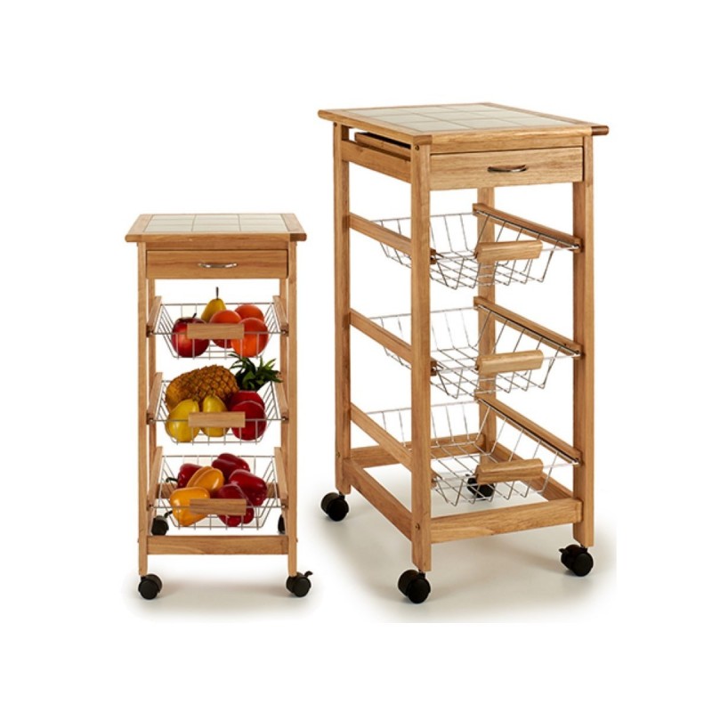 Vegetable trolley Metal Pine Tile (37 x 76 x 37 cm)