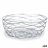 Fruit Bowl Silver Metal (27 x 11 x 27 cm) (24 Units)