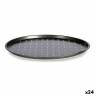 Plateau pour Four Pizza Gris Acier au carbone 24 Unités (33 x 1 x 33 c