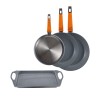 Ensemble de poêle San Ignacio cookware Lava Aluminium Aluminium forgé 