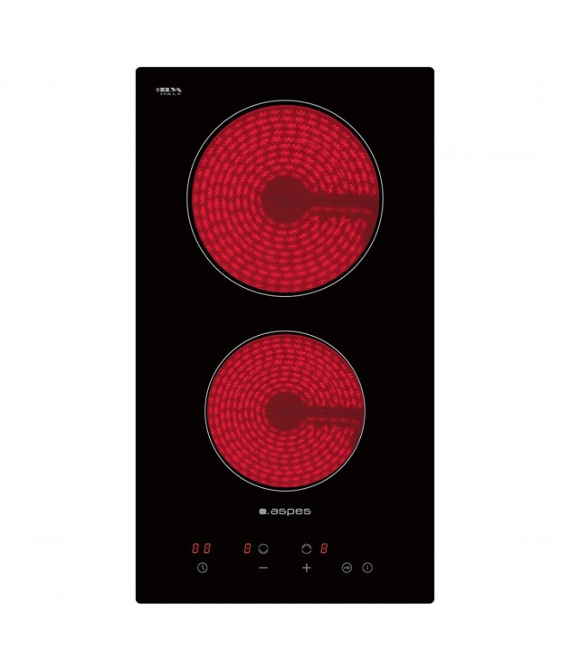 Glass-Ceramic Hob Aspes APV1201 Black 30 cm 3000 W