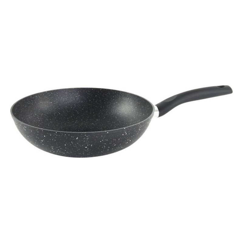 Wok Pan Secret de Gourmet Nature Black Forged steel (Ø 28 cm)