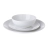 Service de Vaisselle Porcelaine Blanc 12 Pièces