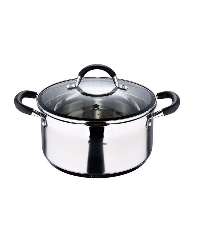 Casserole avec Couvercle Masterpro foodies bgmp-1502-bk Acier inoxydab