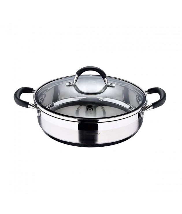 Casserole with lid Masterpro Stainless steel AISI 304 (3,8 L) 28 x 7 c