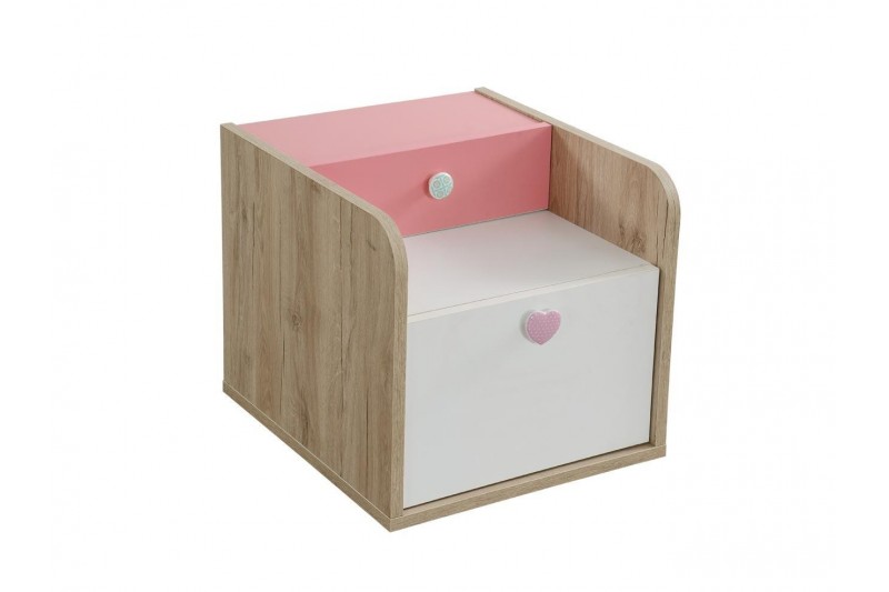 Table de chevet avec rangement design pour fille